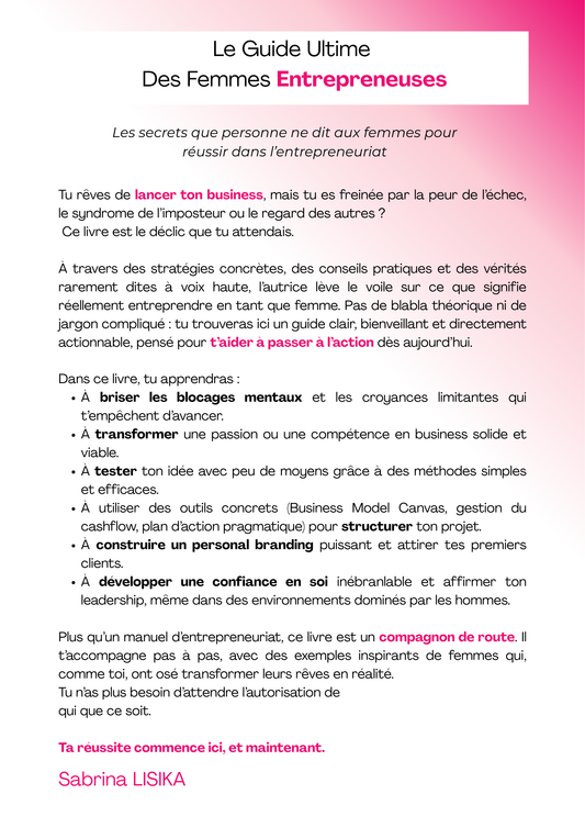 Le guide Ultimes des femmes entrepreneuse